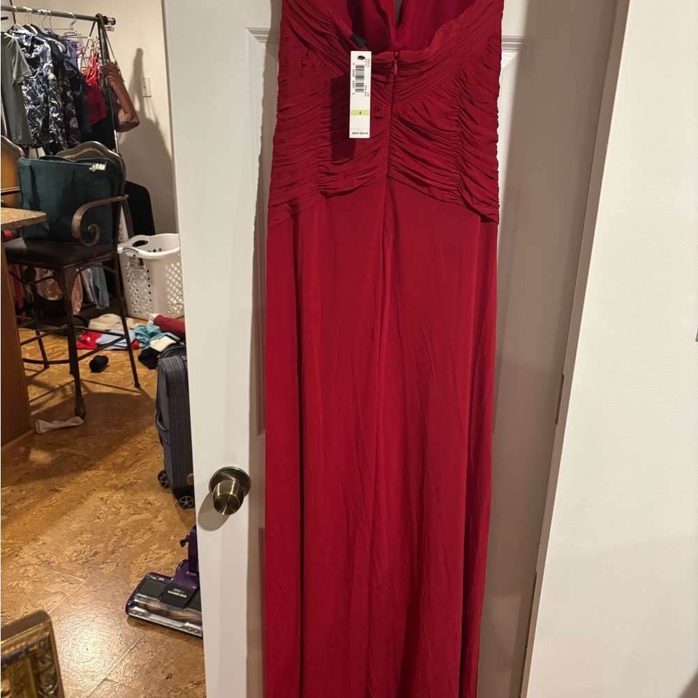 Elegant Red Evening Gown- Laundry by Shelli Segal - NWT - Picture 3 of 6